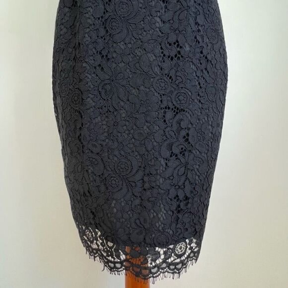 Dynamite Women’s Medium Black Lace Embellished Midi Cold Shoulder Dress - Picture 5 of 11